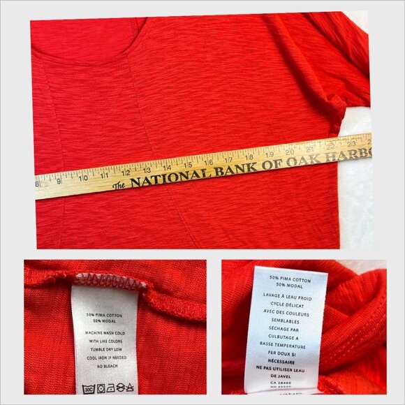 Lilla P Scarlet Easy Tank Dress Size M Pima Cotton Made in Peru Everyday Chic - Picture 6 of 9